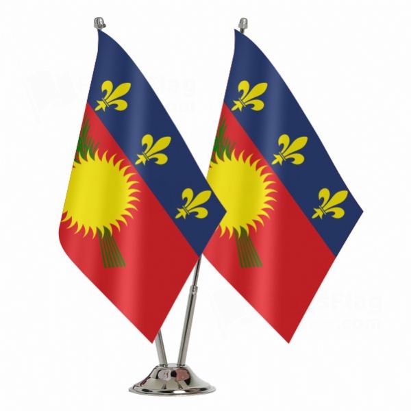 Guadeloupe 2 Table Flags