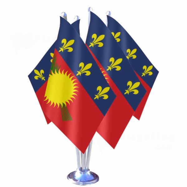 Guadeloupe Quadruple Table Flag
