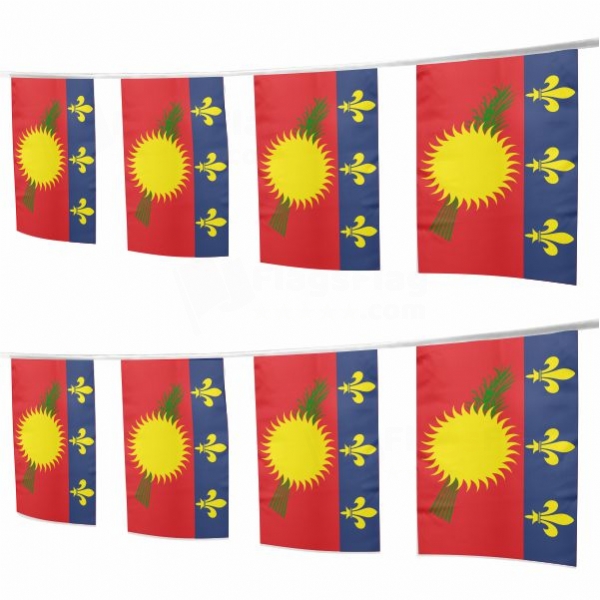 Guadeloupe Square String Flags