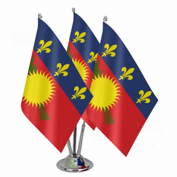 Guadeloupe Triple Table Flag