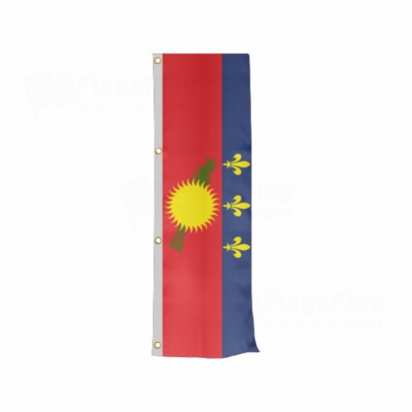 Guadeloupe Vertically Raised Flags