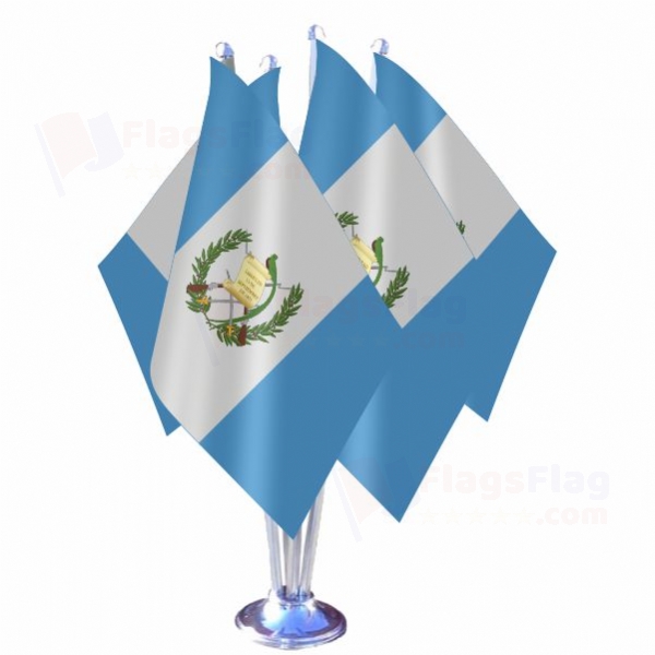 Guatemala Quadruple Table Flag