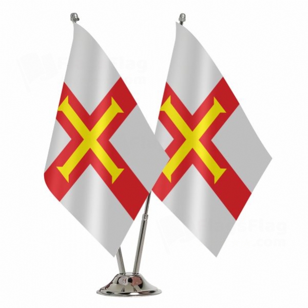 Guernsey 2 Table Flags