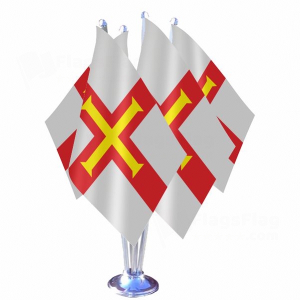 Guernsey Quadruple Table Flag