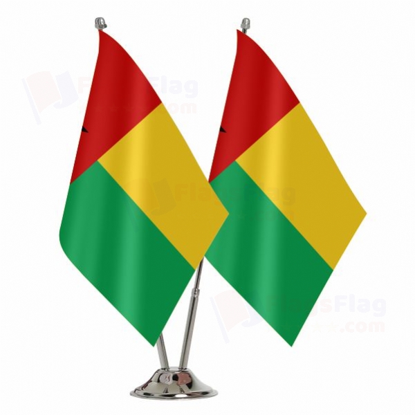 Guinea Bissau 2 Table Flags