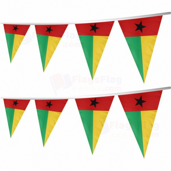 Guinea Bissau Stringed Triangle Flag