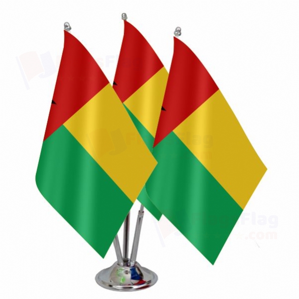 Guinea Bissau Triple Table Flag