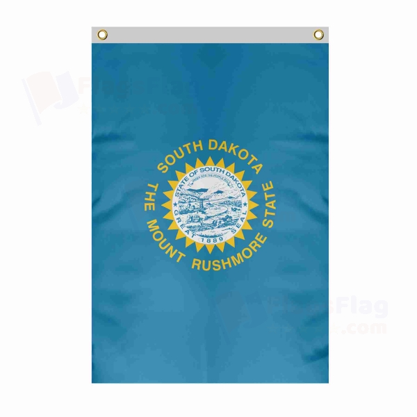 G�ney Dakota Large Size Flag Hanging on Building