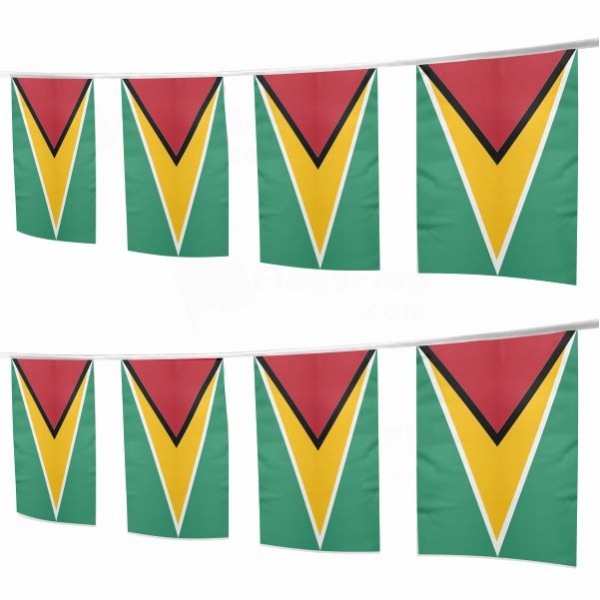 Guyana Square String Flags