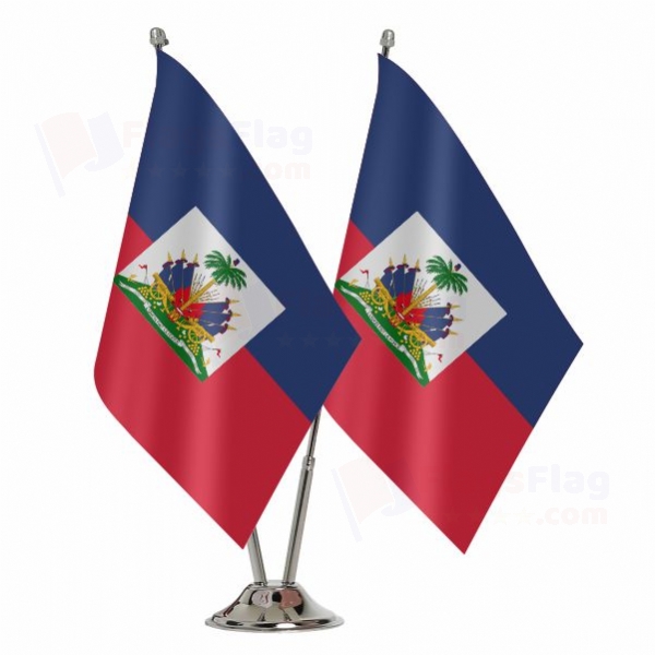 Haiti 2 Table Flags