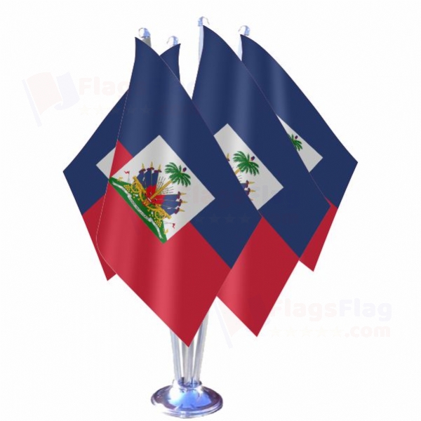 Haiti Quadruple Table Flag