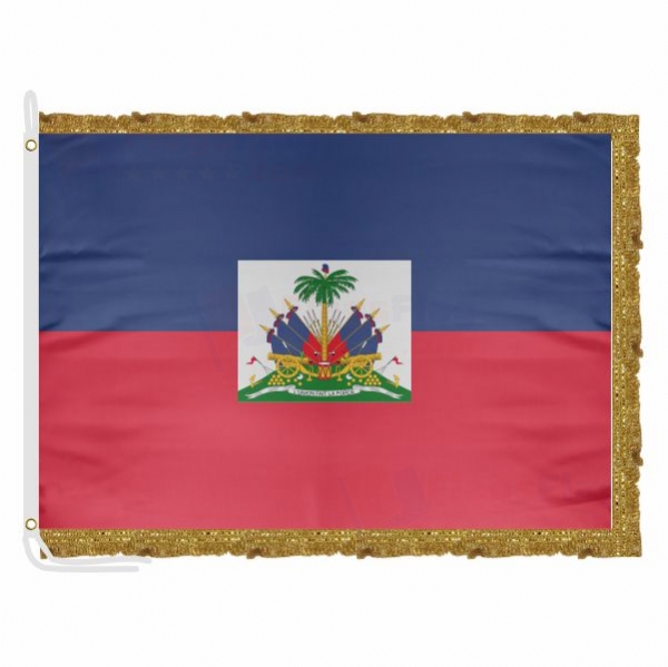 Haiti Satin Office Flag