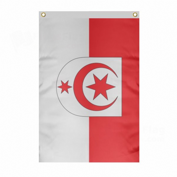 Halle Large Size Flag Hanging on Building