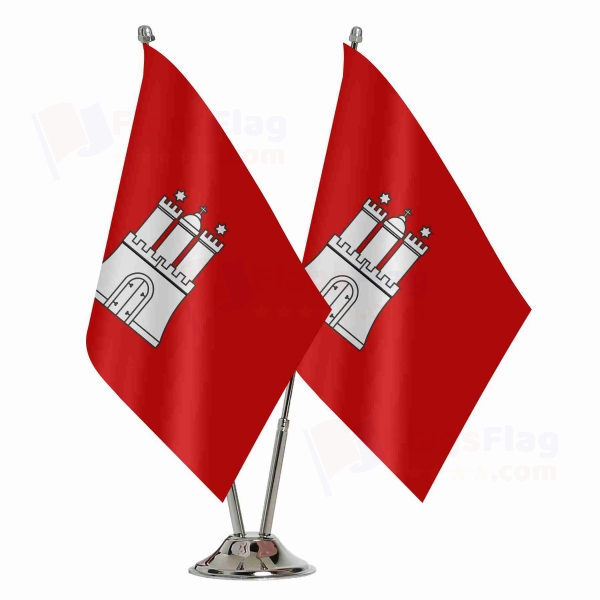 Hamburg 2 Table Flags