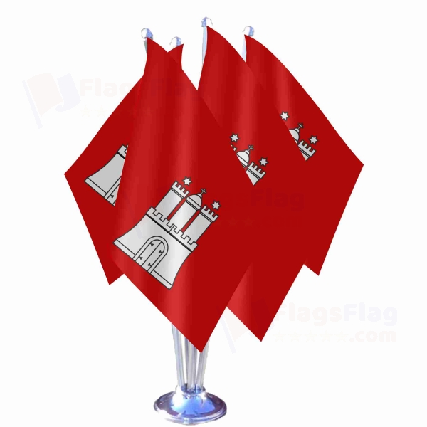Hamburg Quadruple Table Flag