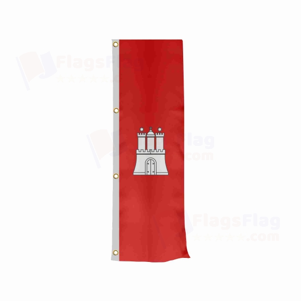 Hamburg Vertically Raised Flags