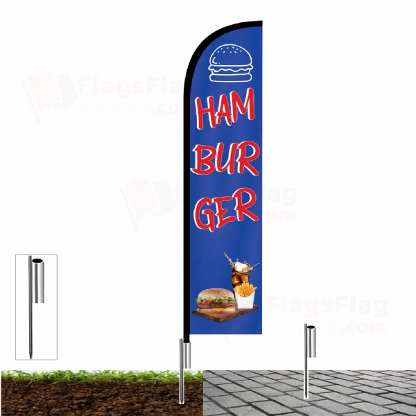 Hamburger Beach Flag and Sail Flag