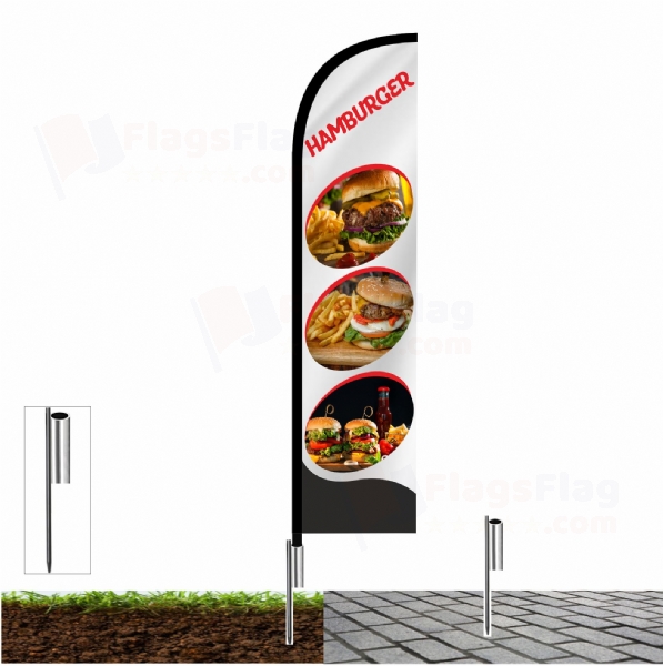 Hamburger Pole Flags