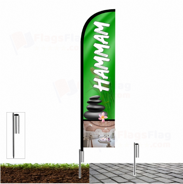Hammam Beach Flags