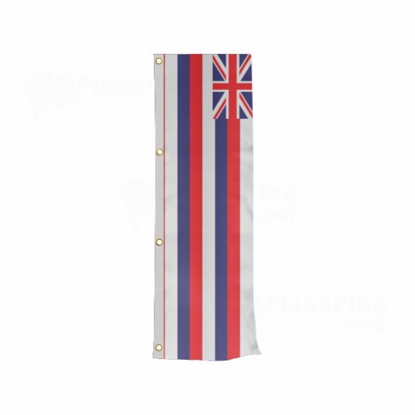 Hawaii Vertically Raised Flags