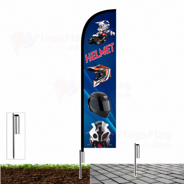 Helmet Beach Flag and Sail Flag