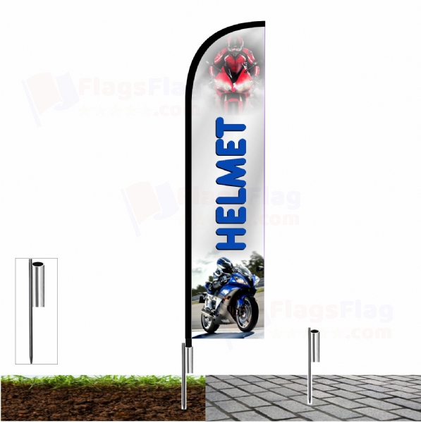 Helmet Pole Flags