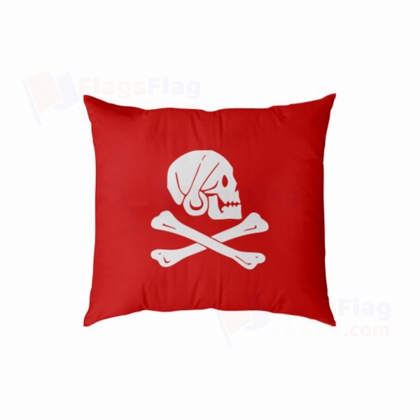 Henry Avery Red Digital Printed Pillow Cover