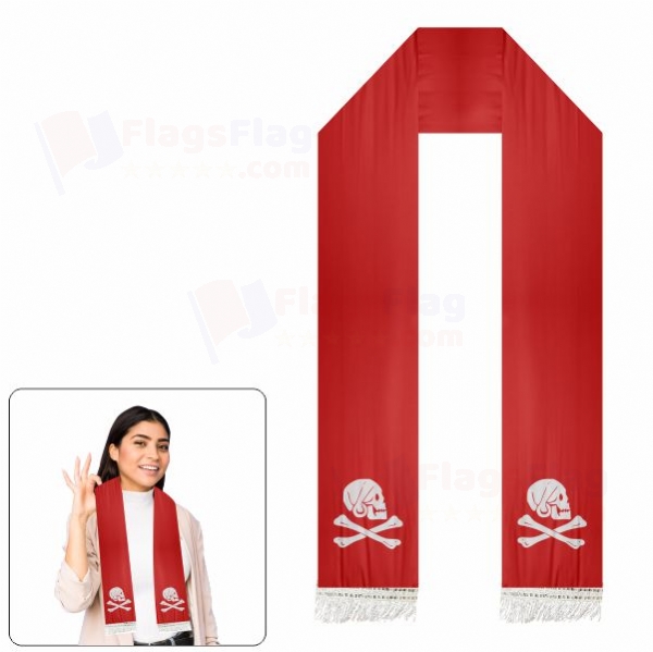 Henry Avery Red Scarf Digital Printing