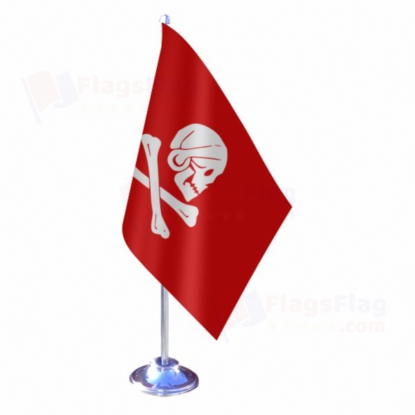 Henry Avery Red Single Table Flag