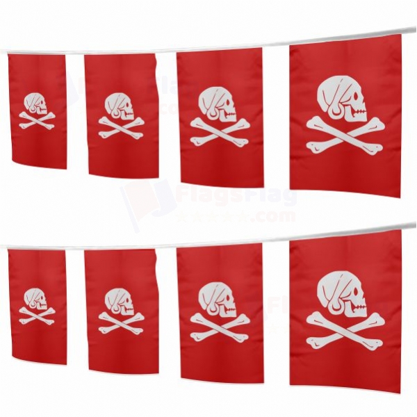 Henry Avery Red Square String Flags