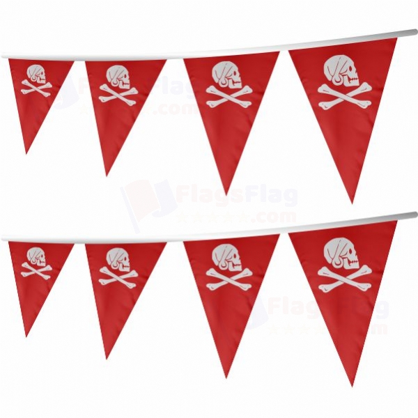 Henry Avery Red Stringed Triangle Flag