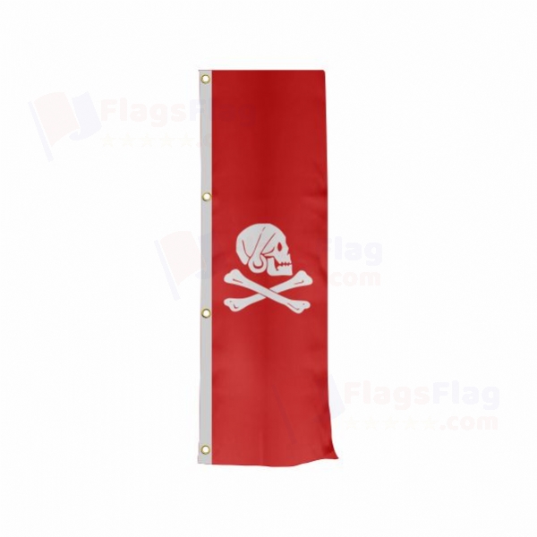 Henry Avery Red Vertically Raised Flags