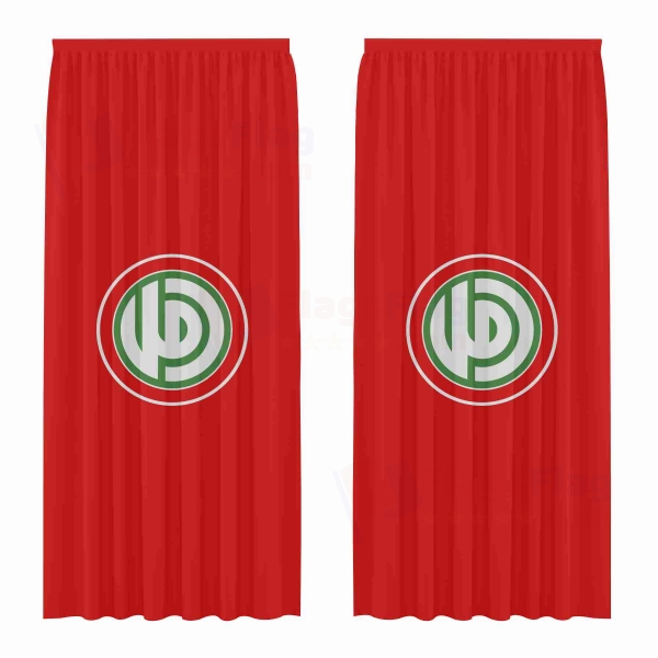 Henry Every Red Digital Printed Curtains