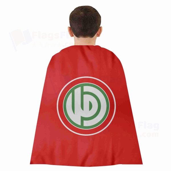 Henry Every Red Woven Fabric Cloak Digital Printing