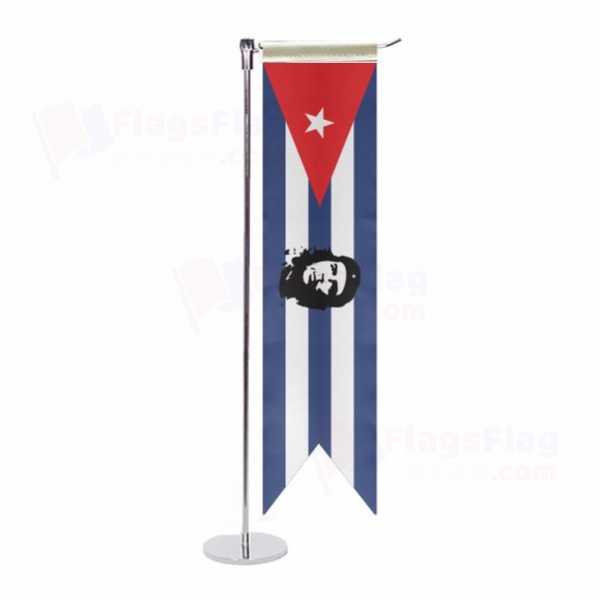 Hero Of The Cuban Revolution E� Che Ernesto Guevara L Table Flag