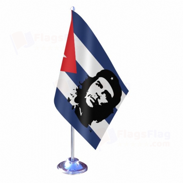 Hero Of The Cuban Revolution E� Che Ernesto Guevara Single Table Flag