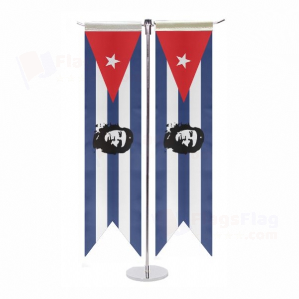 Hero Of The Cuban Revolution E� Che Ernesto Guevara T Table Flags