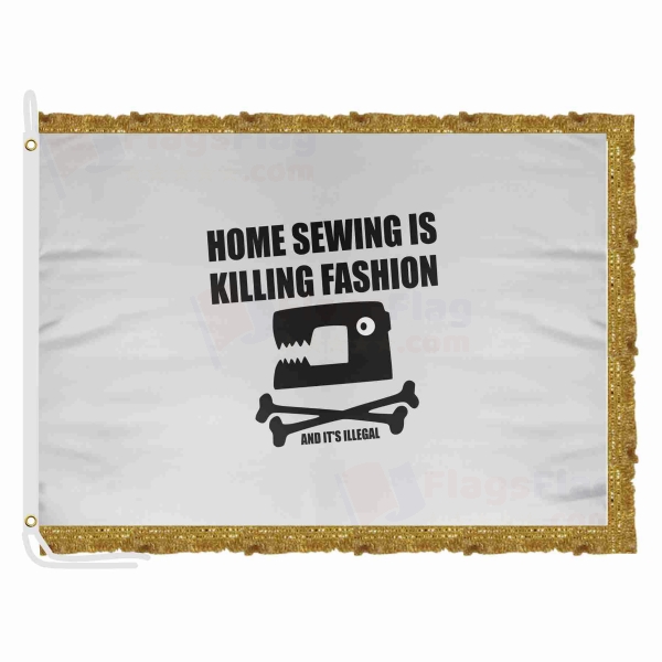 Home Sewing Satin Office Flag