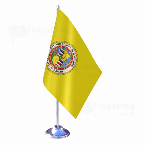 Honolulu Hawaii Single Table Flag