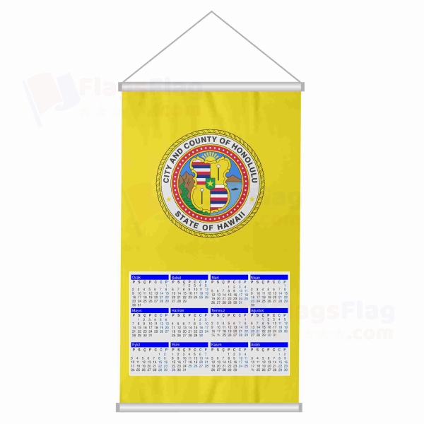 Honolulu Hawaii Woven Fabric Digital Printing Calendar
