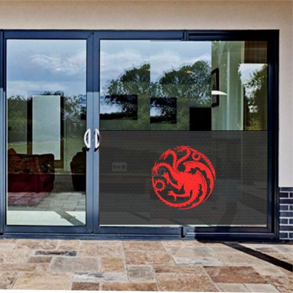 House Targaryen Glass Film House Targaryen One Way Vision Printing