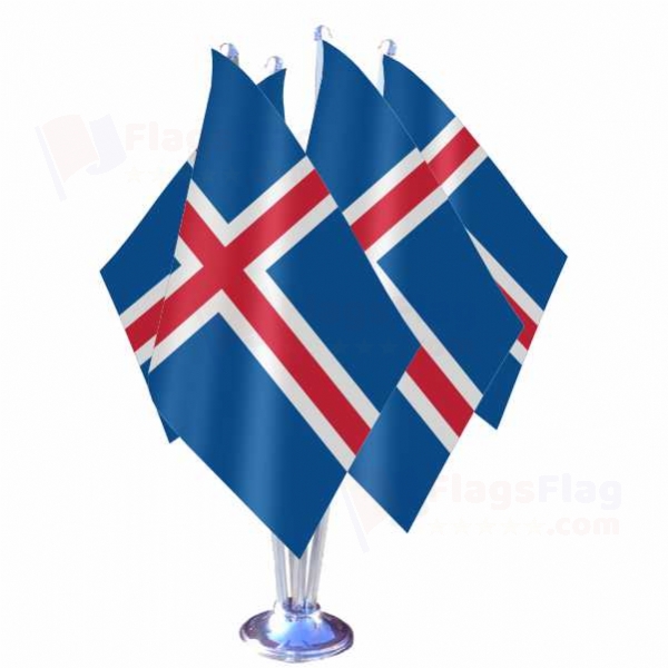 Iceland Quadruple Table Flag