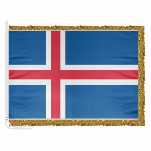 Iceland Satin Office Flag
