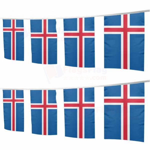 Iceland Square String Flags