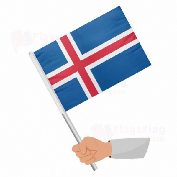 Iceland Stick Flag