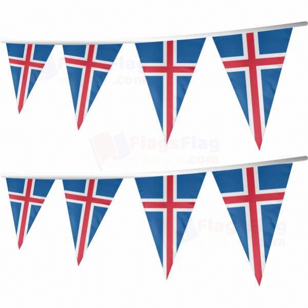 Iceland Stringed Triangle Flag