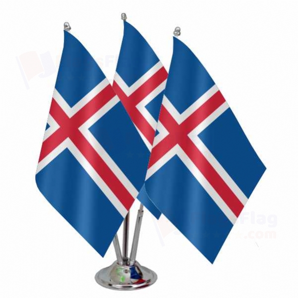 Iceland Triple Table Flag