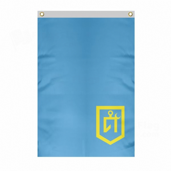 �dyll Ural Large Size Flag Hanging on Building
