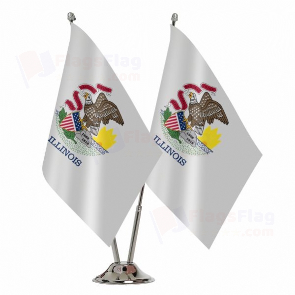 Illinois Binary Table Flag