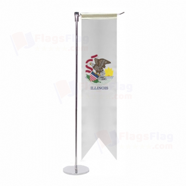 Illinois L Table Flag